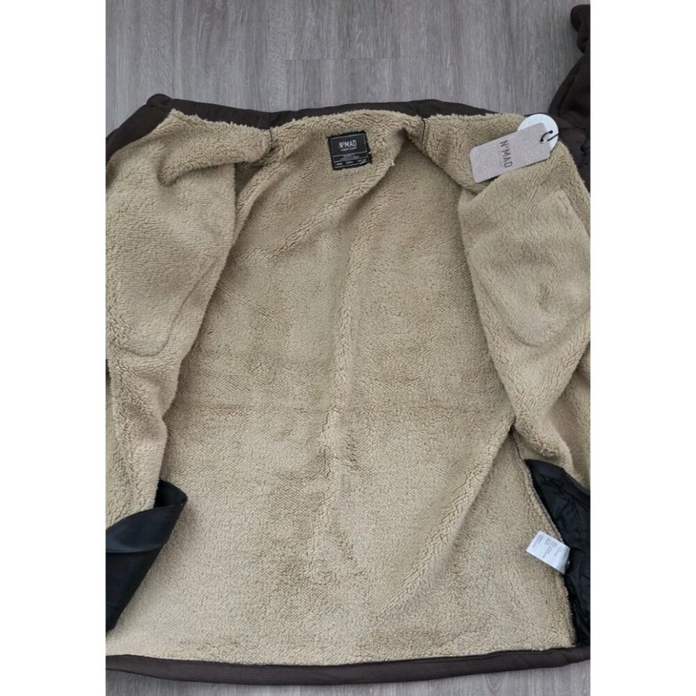 Nomad Sherpa Lined Shacket Men’s M Brown Button Front Shirt Jacket‎ - Picture 13 of 14